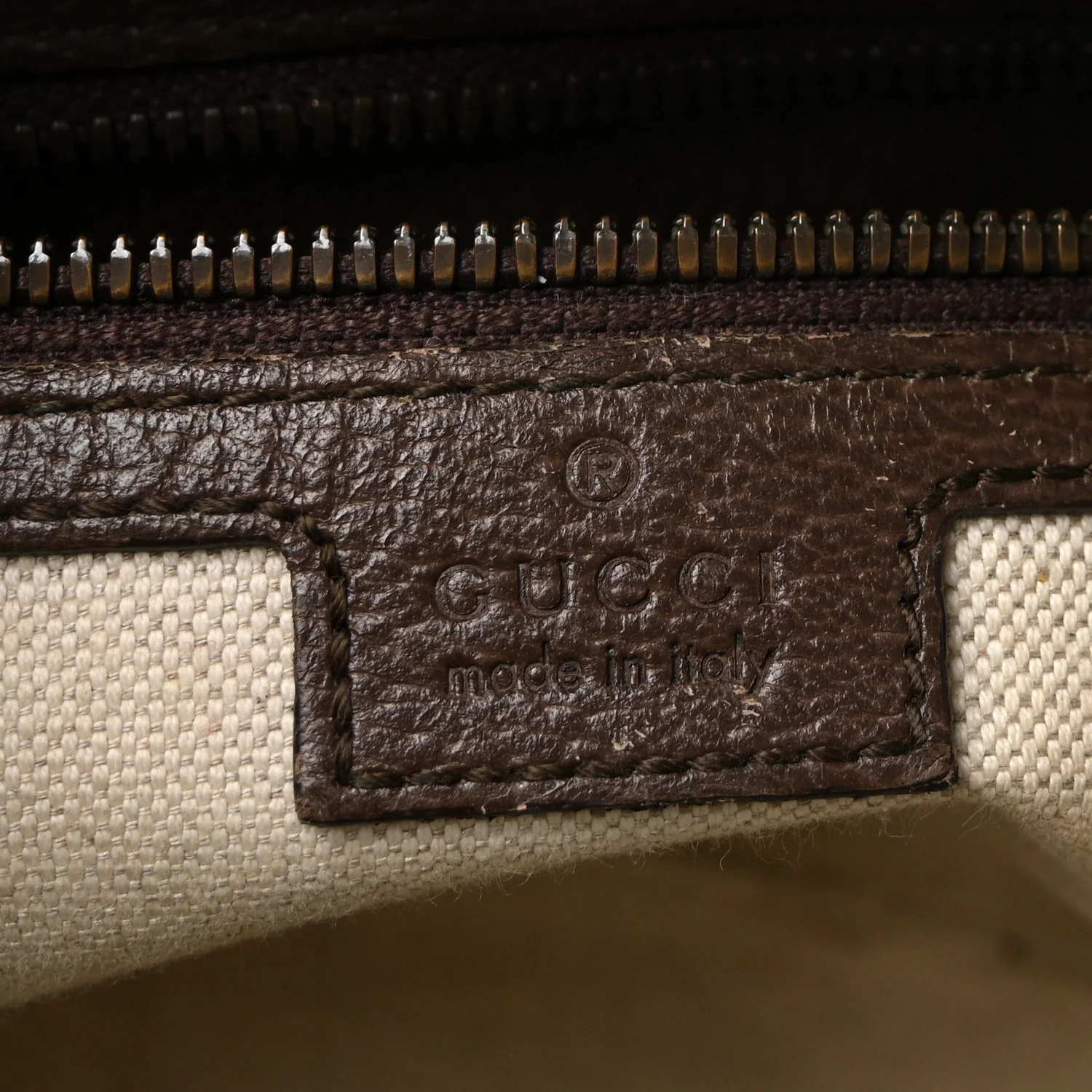 GG Supreme Monogram Web Small Ophidia Half Moon Hobo Brown - Image 11