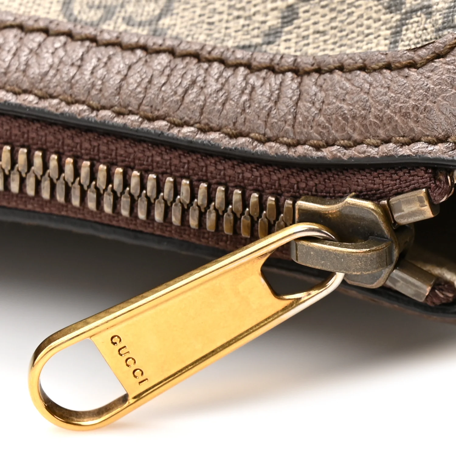 GG Supreme Monogram Web Small Ophidia Half Moon Hobo Brown - Image 13