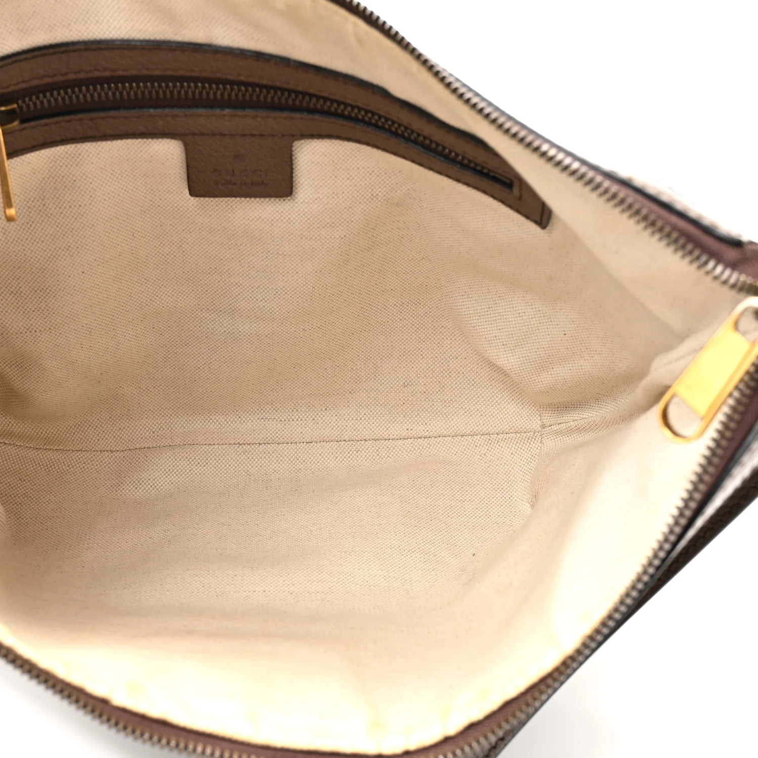 GG Supreme Monogram Web Small Ophidia Half Moon Hobo Brown - Image 5