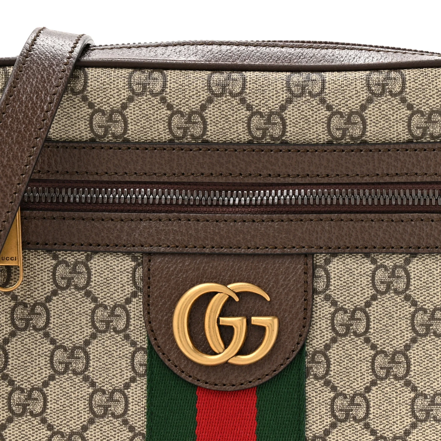 GG Supreme Monogram Web Small Ophidia Messenger Bag Brown - Image 8