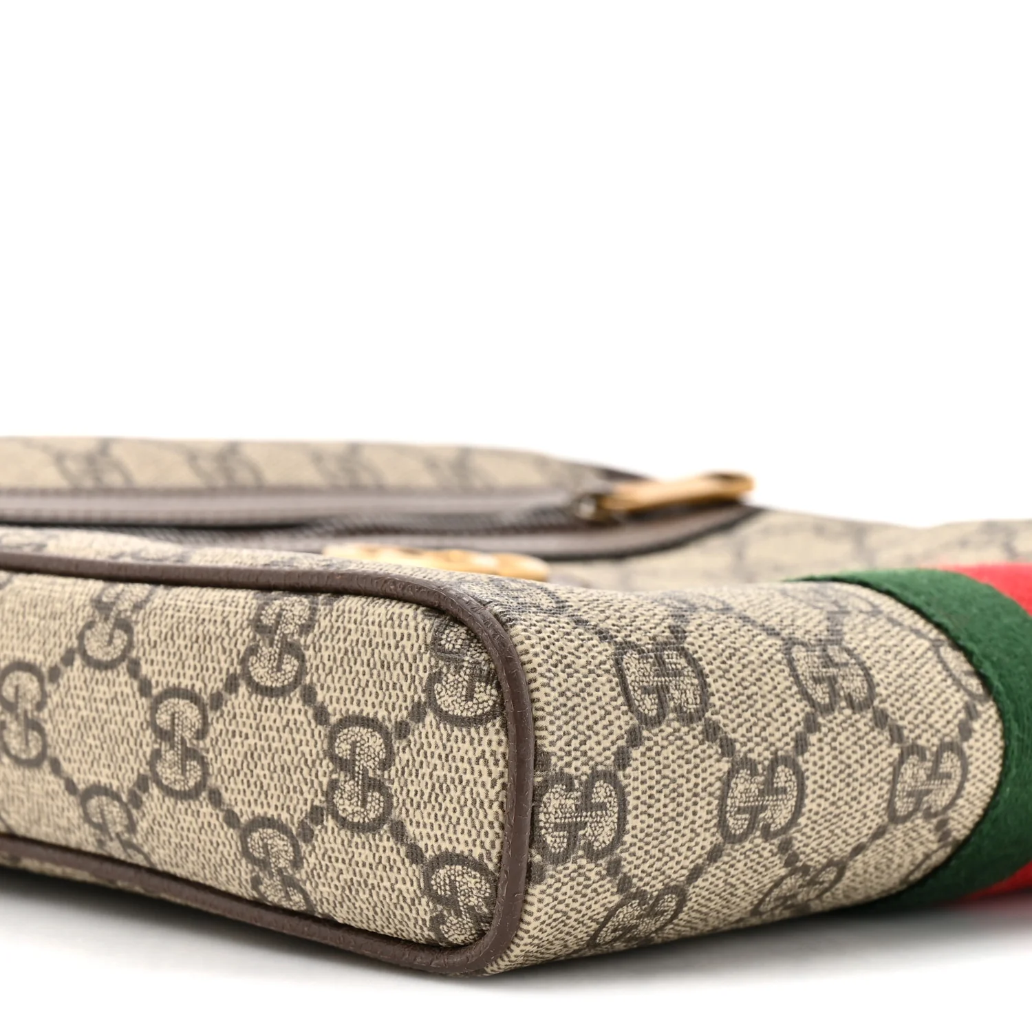 GG Supreme Monogram Web Small Ophidia Messenger Bag Brown - Image 9