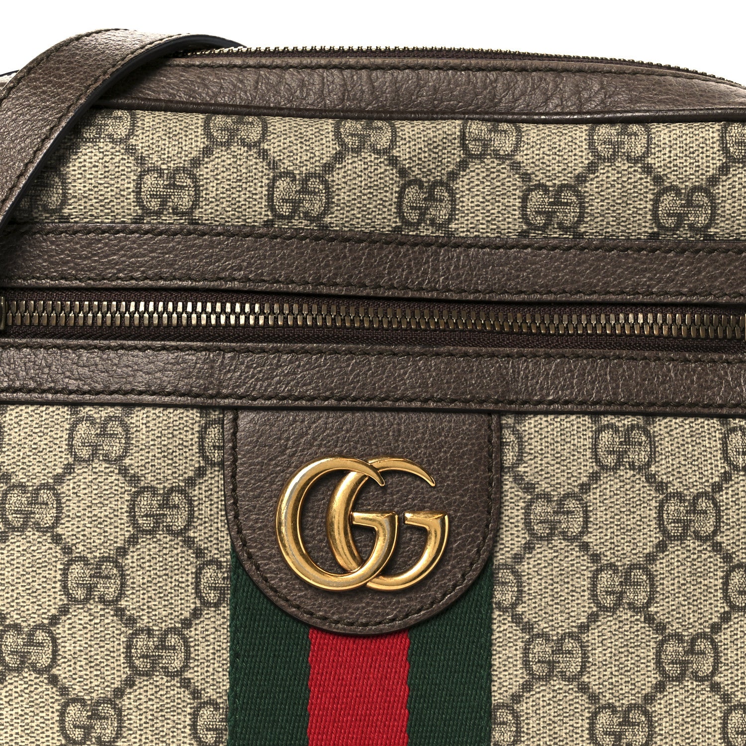 GG Supreme Monogram Web Small Ophidia Messenger Bag Brown - Image 10