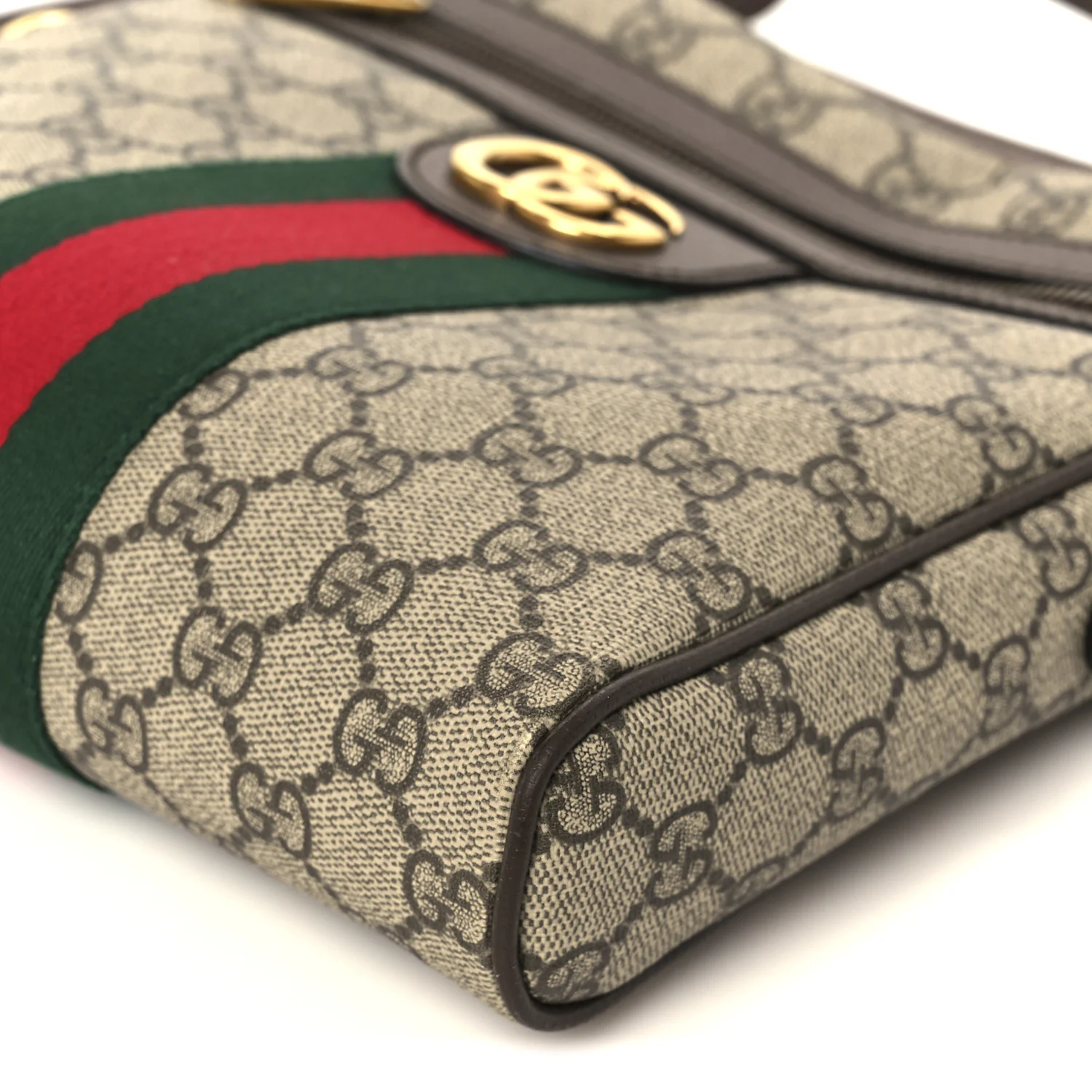GG Supreme Monogram Web Small Ophidia Messenger Bag Brown - Image 12