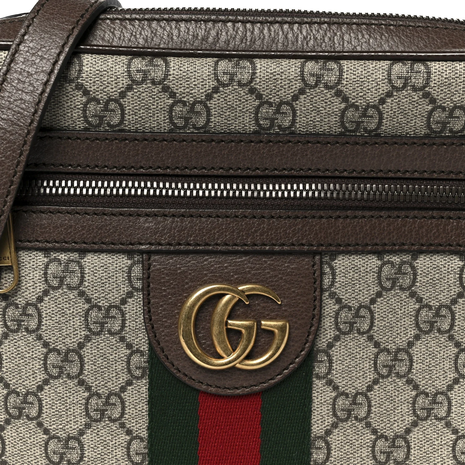 GG Supreme Monogram Web Small Ophidia Messenger Bag Brown - Image 9