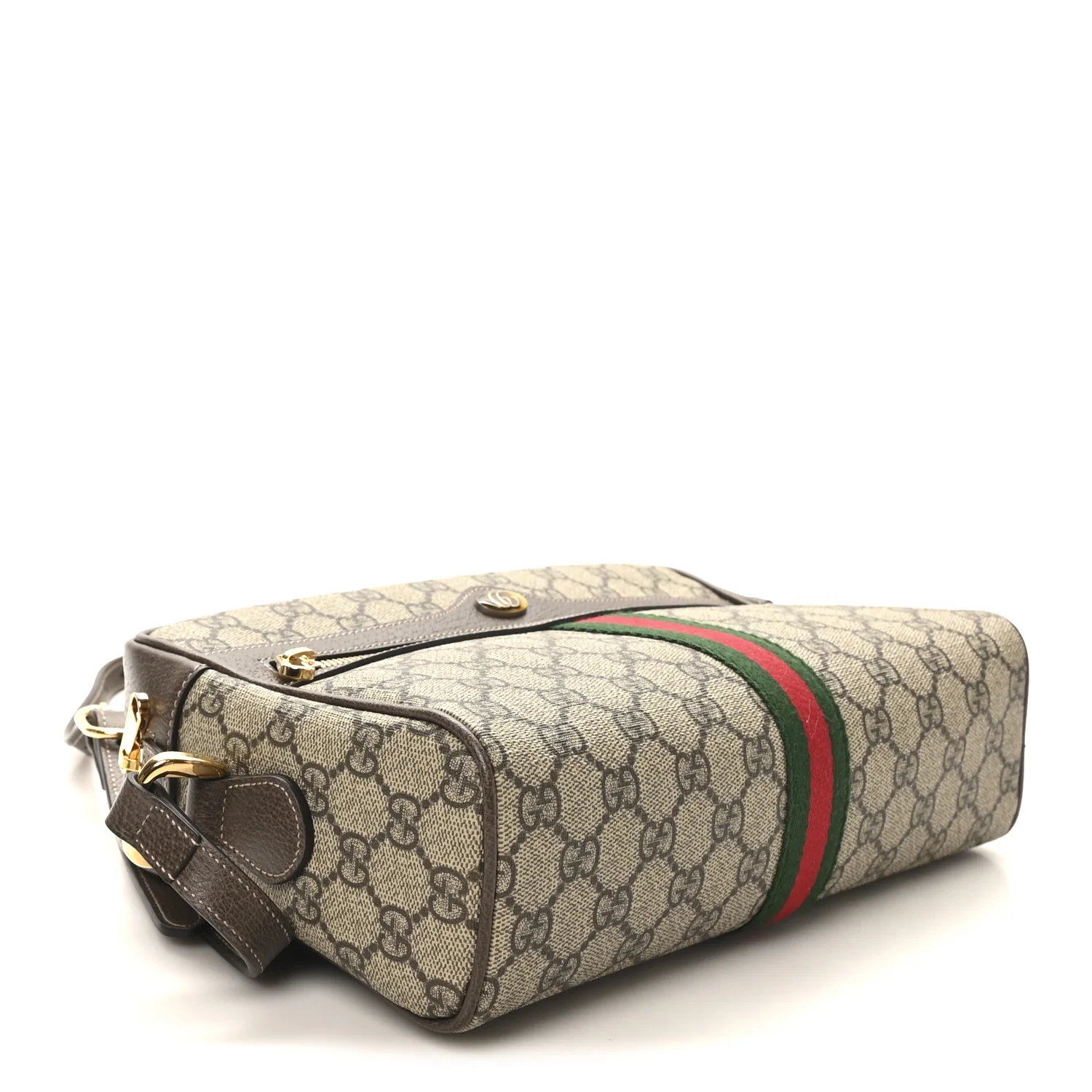 GG Supreme Monogram Web Small Ophidia Shoulder Bag Brown - Image 4