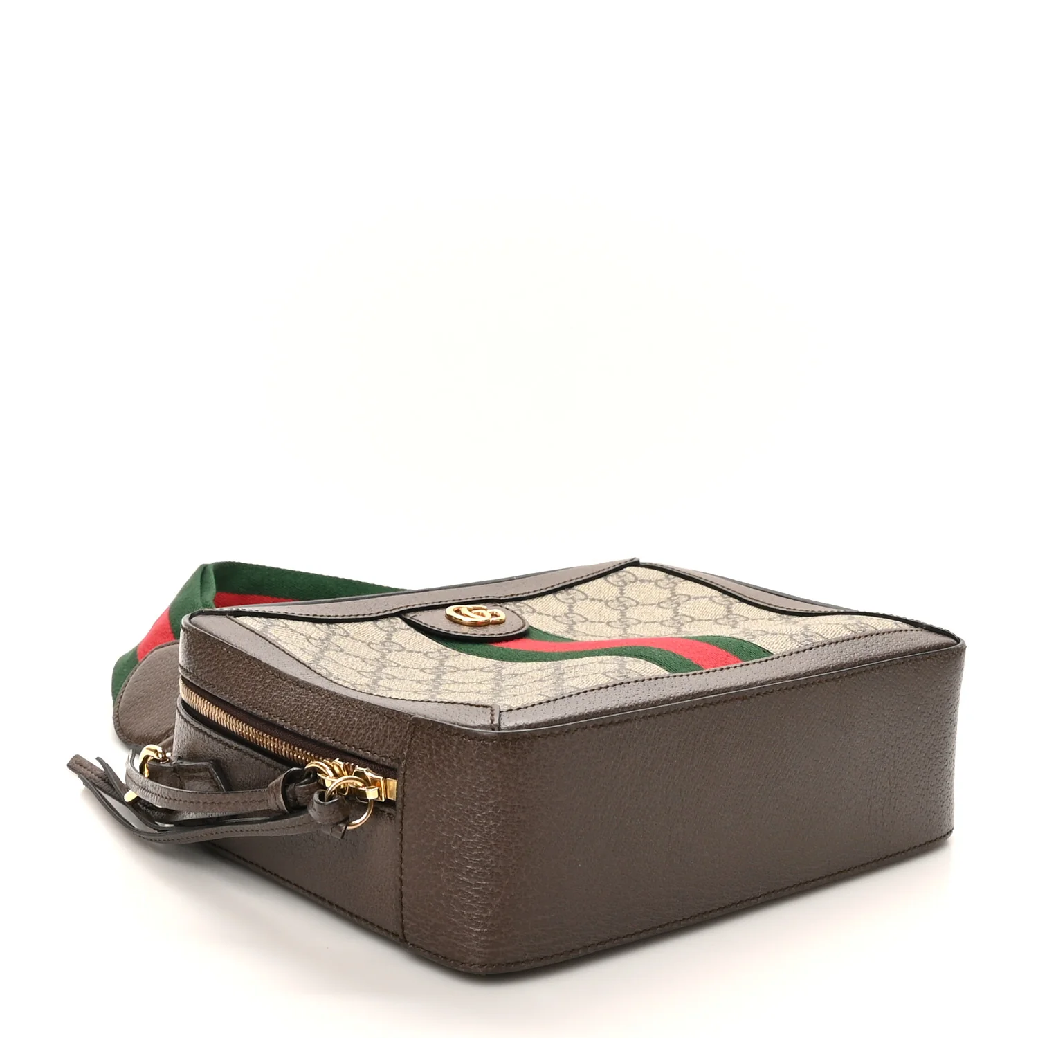 GG Supreme Monogram Web Small Ophidia Top Handle Shoulder Bag Brown - Image 4