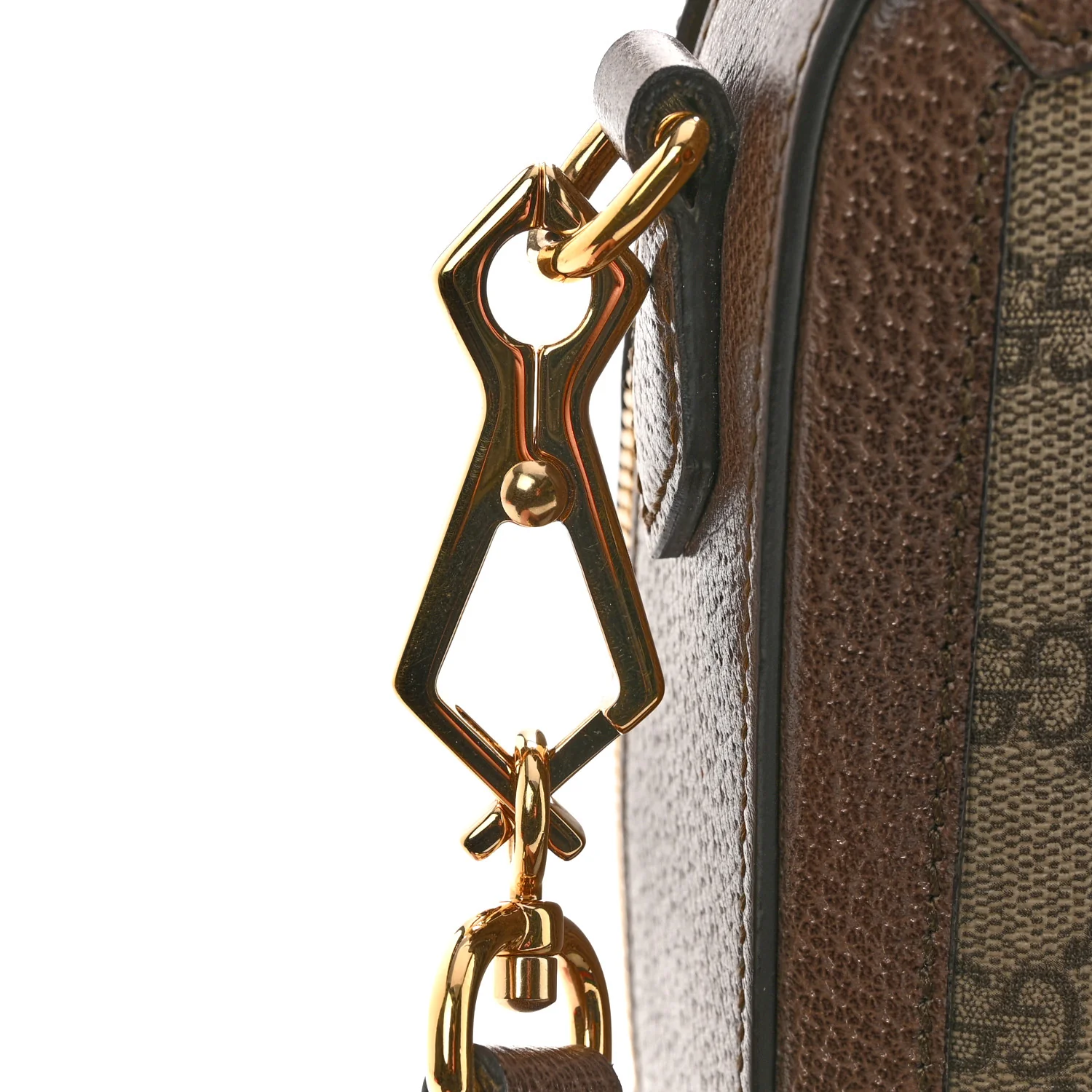 GG Supreme Monogram Web Small Ophidia Top Handle Shoulder Bag Brown - Image 11