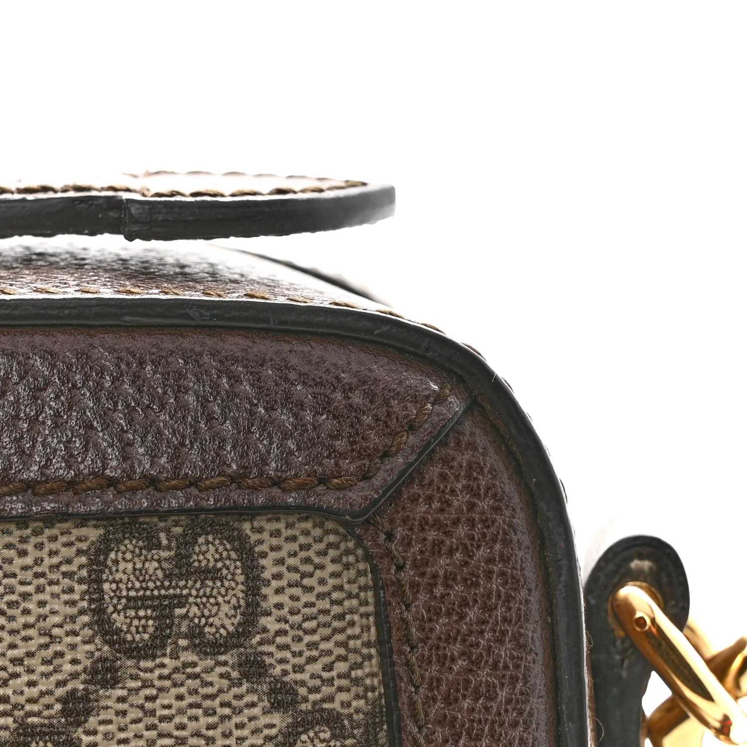 GG Supreme Monogram Web Small Ophidia Top Handle Shoulder Bag Brown - Image 13