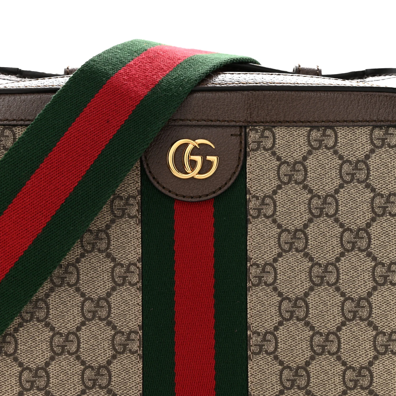 GG Supreme Monogram Web Small Ophidia Top Handle Shoulder Bag Brown - Image 8