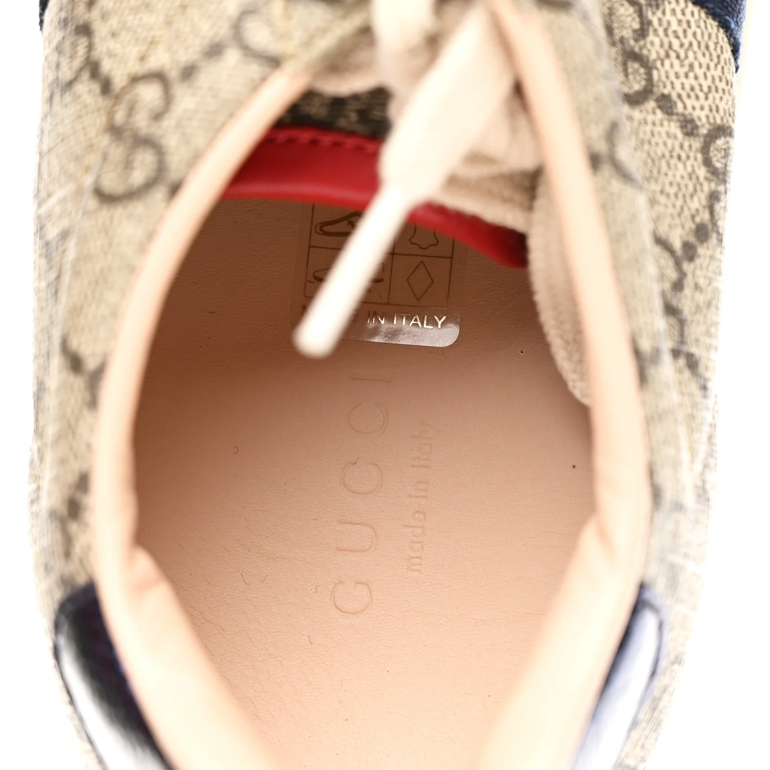 GG Supreme Monogram Womens Ace Low-Top Sneaker 37 Beige - Image 9
