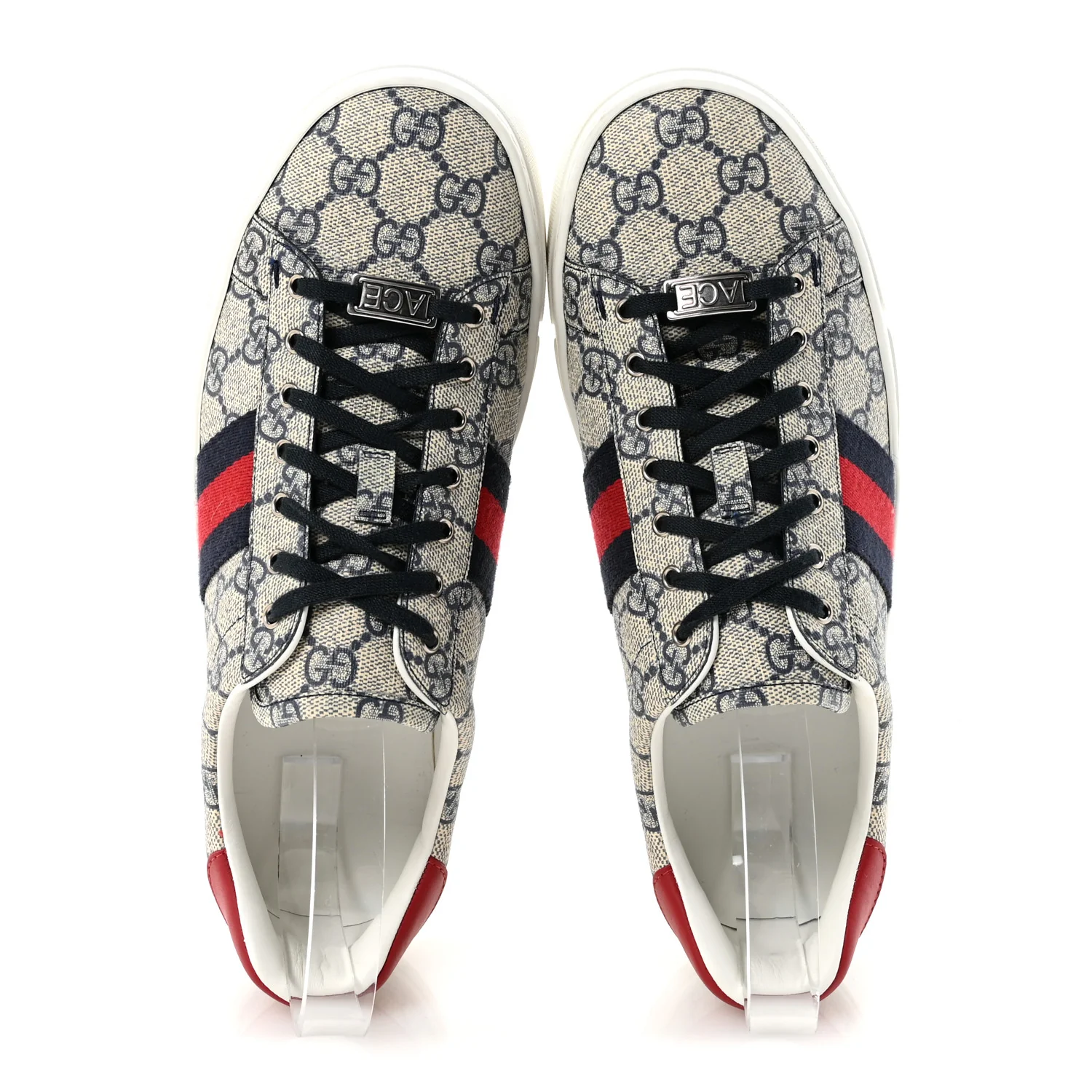GG Supreme Monogram Womens Ace Low-Top Sneaker 40 Beige - Image 2