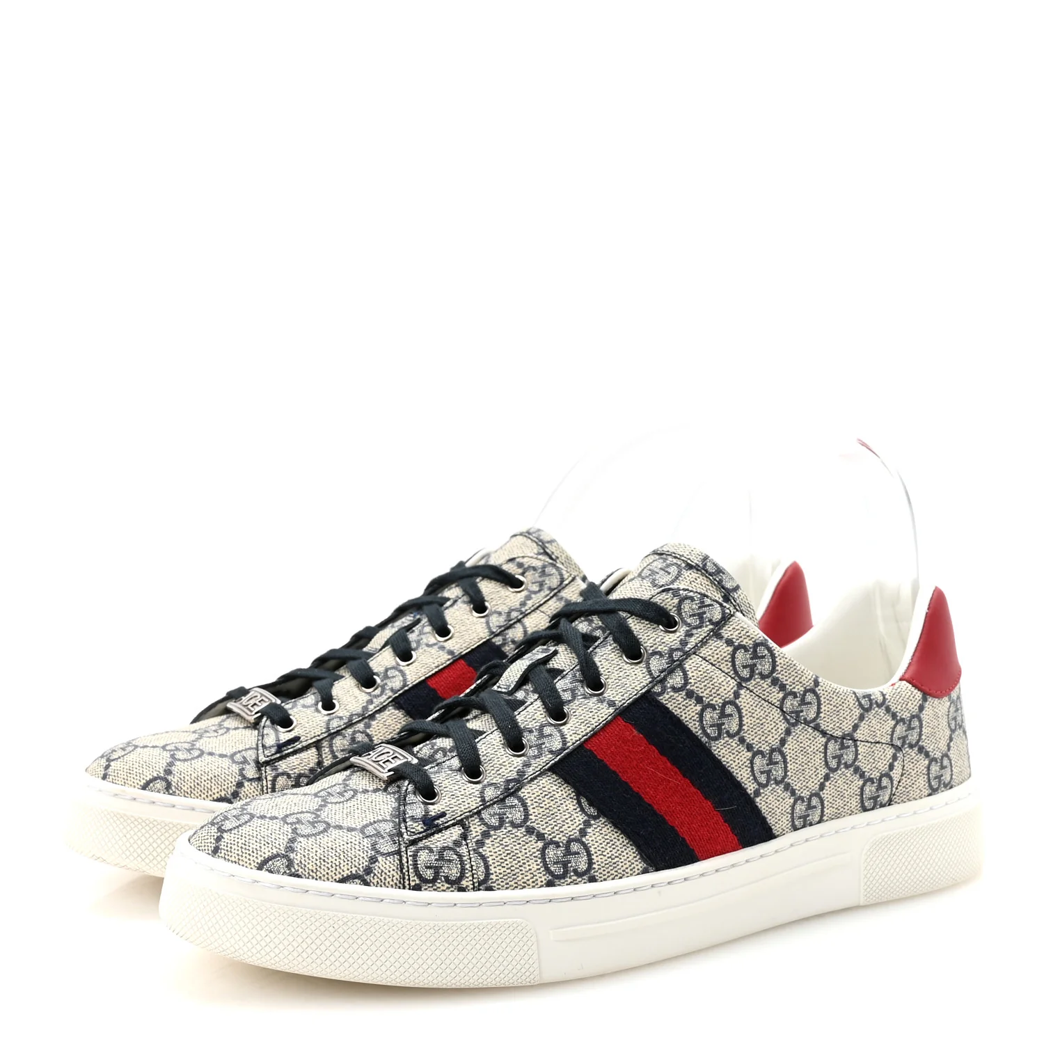 GG Supreme Monogram Womens Ace Low-Top Sneaker 40 Beige - Image 4