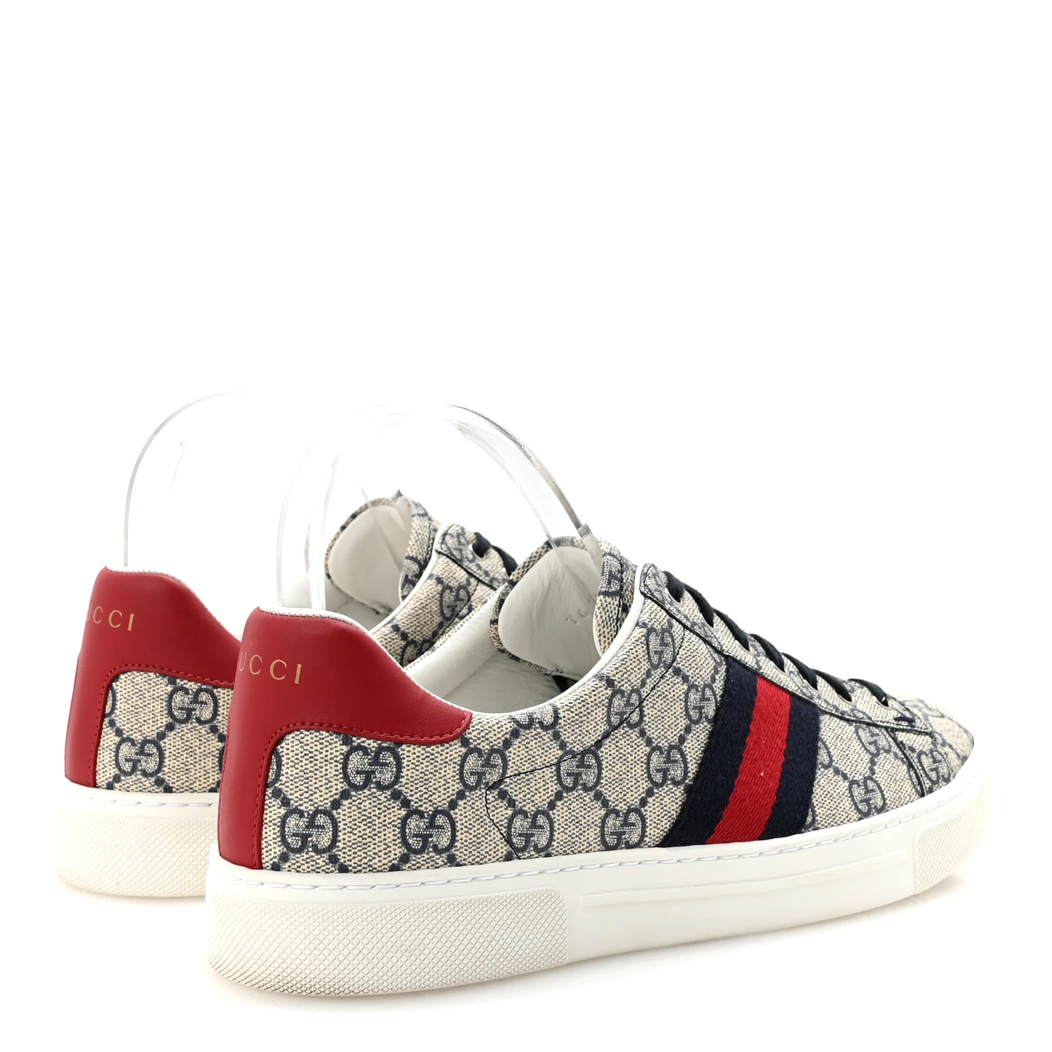 GG Supreme Monogram Womens Ace Low-Top Sneaker 40 Beige - Image 5