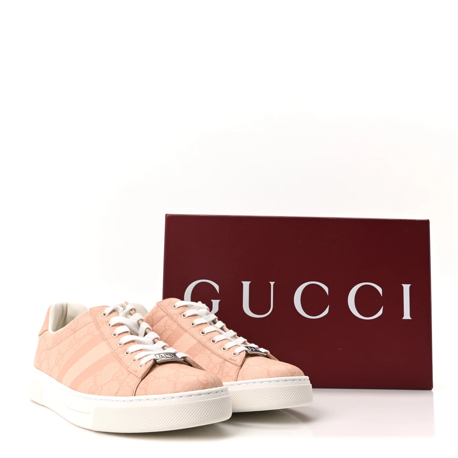 GG Supreme Tonal Web Womens New Ace Sneakers 37.5 Pink - Image 10