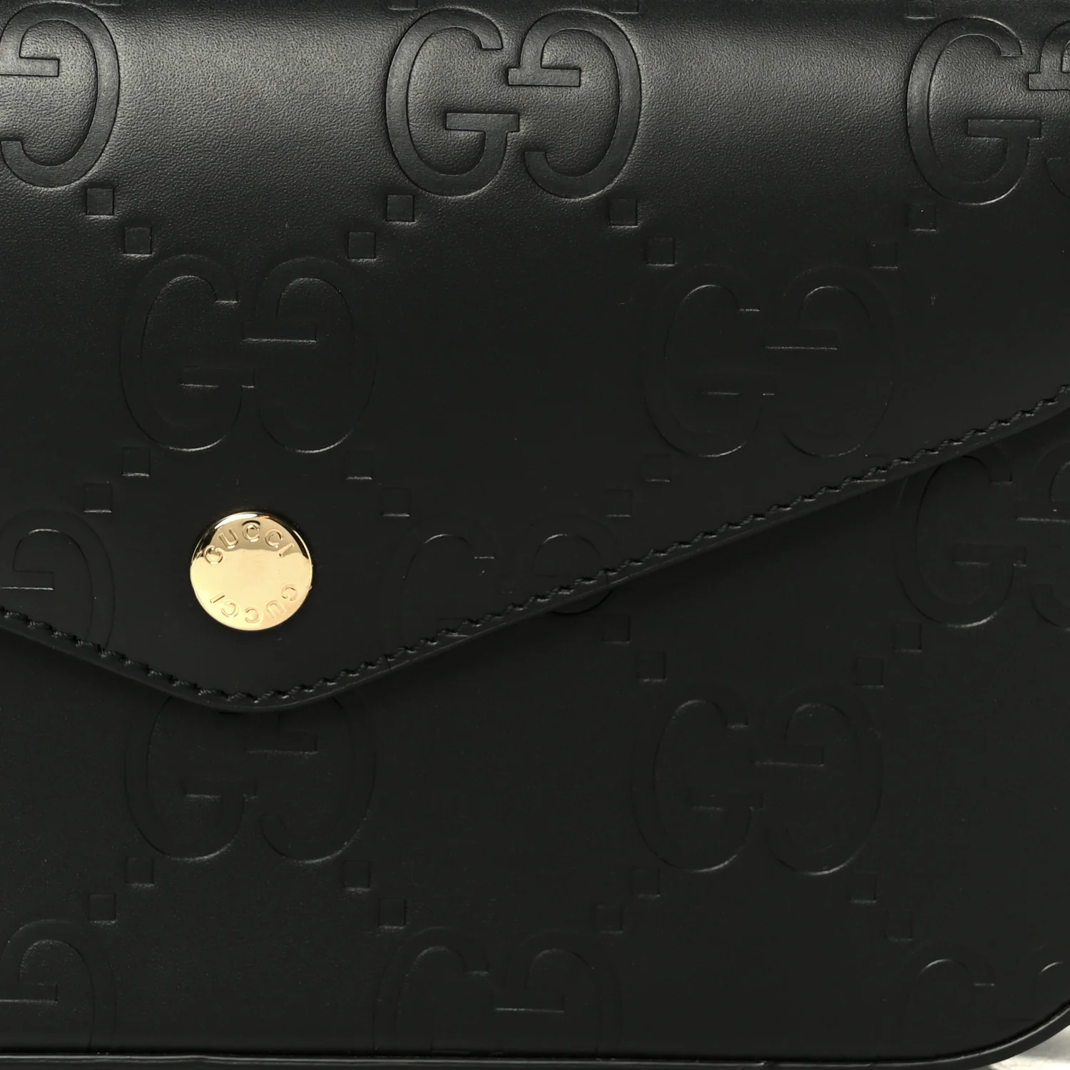 Gilbert Calfskin GG Super Mini Shoulder Bag Black - Image 15