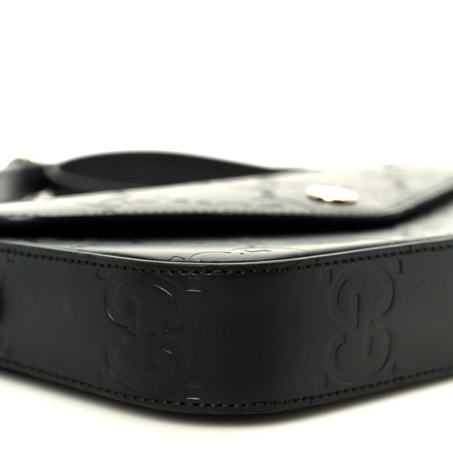 Gilbert Calfskin GG Super Mini Shoulder Bag Black - Image 17