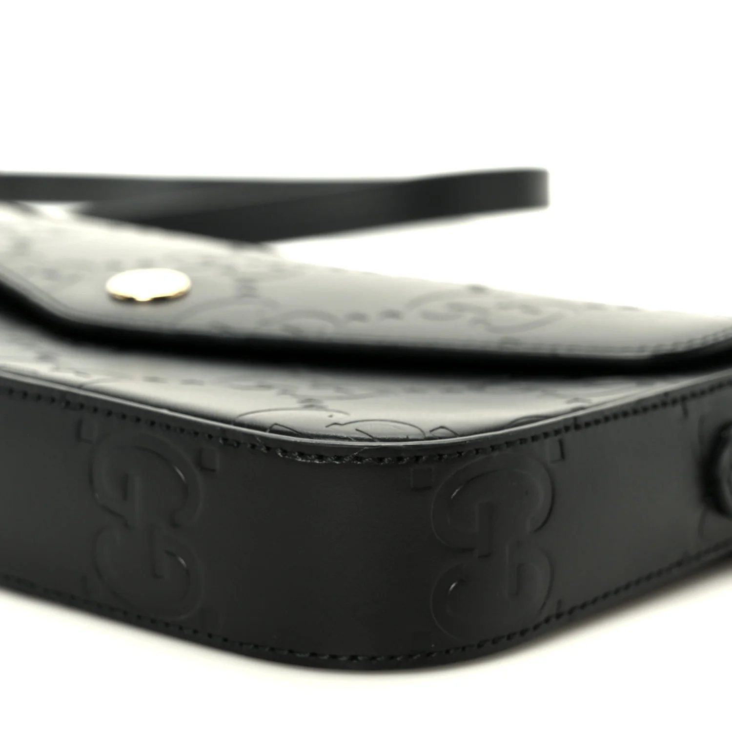 Gilbert Calfskin GG Super Mini Shoulder Bag Black - Image 18
