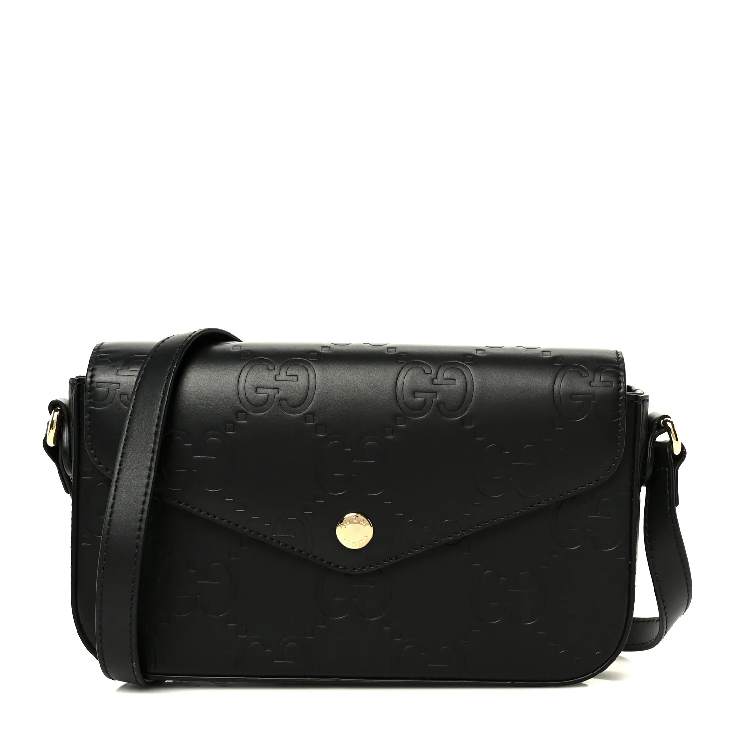 Gilbert Calfskin GG Super Mini Shoulder Bag Black - Image 2