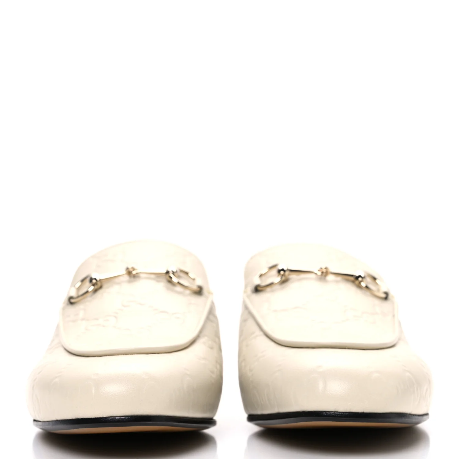 Glamour Calfskin Guccissima Womens Princetown Slippers 39.5 Mystic White - Image 3
