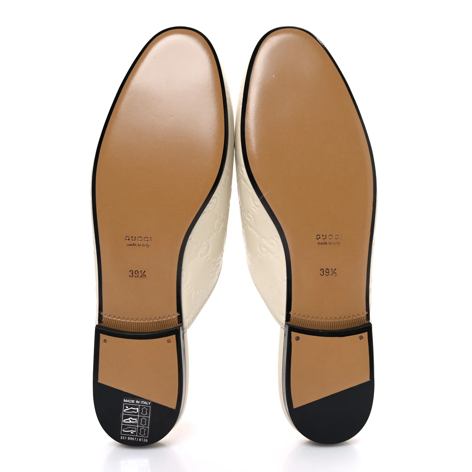 Glamour Calfskin Guccissima Womens Princetown Slippers 39.5 Mystic White - Image 7