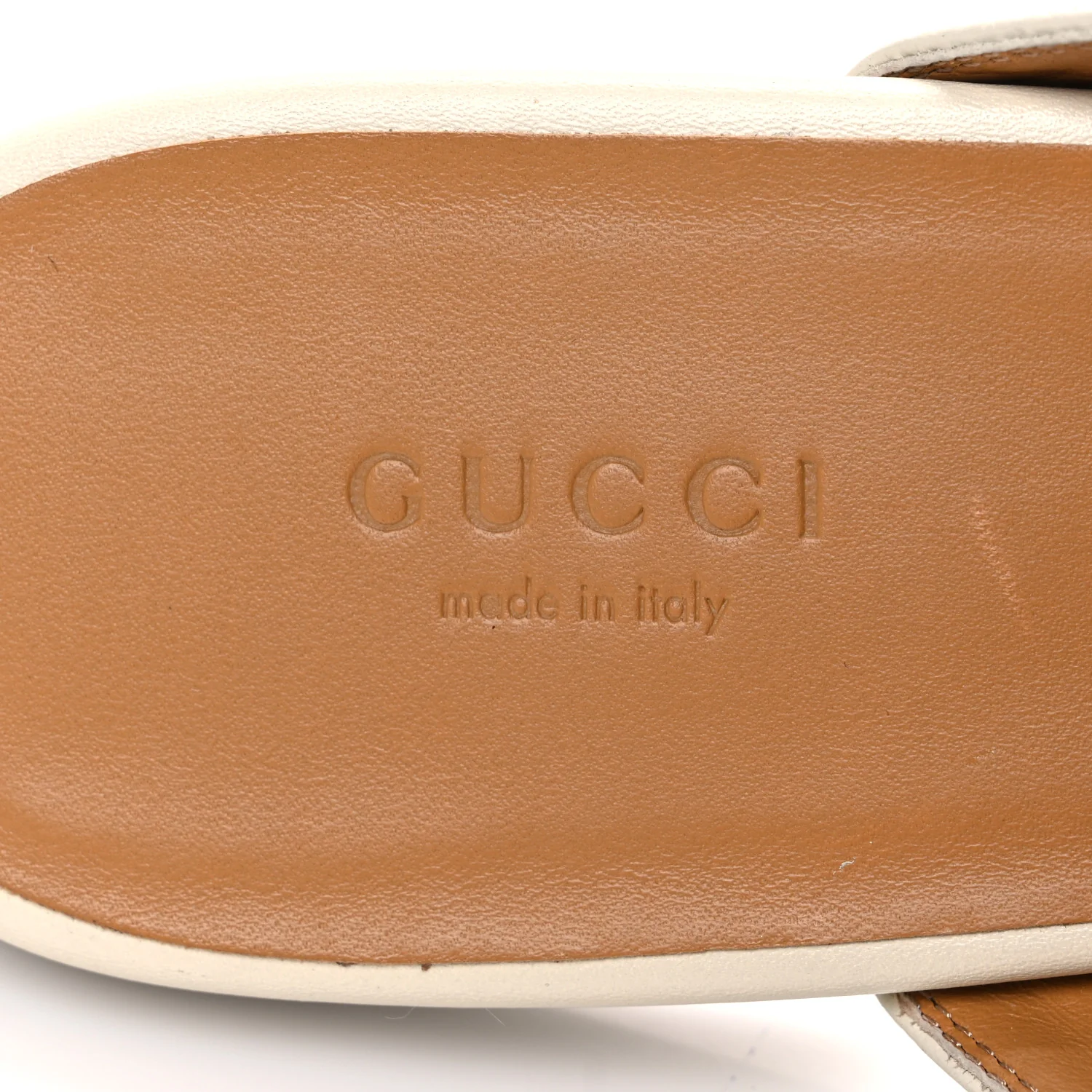Glamour Calfskin Guccissima Womens Princetown Slippers 39.5 Mystic White - Image 9