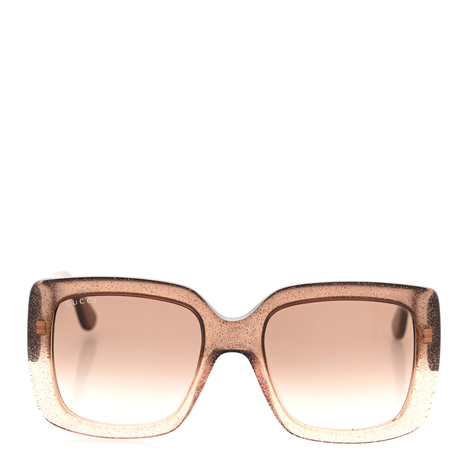 Glitter Acetate Square Frame Sunglasses GG3814S Brown - Image 2