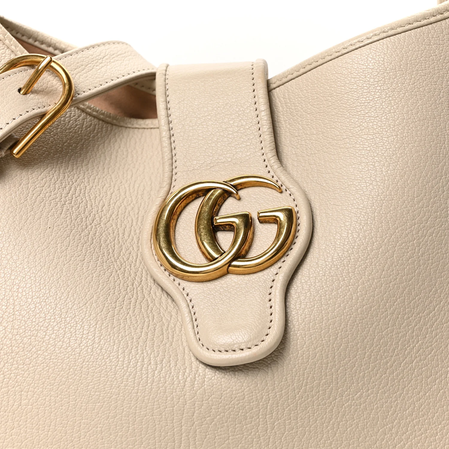 Goatskin Large Aphrodite Shoulder Bag Mystic White - Image 8