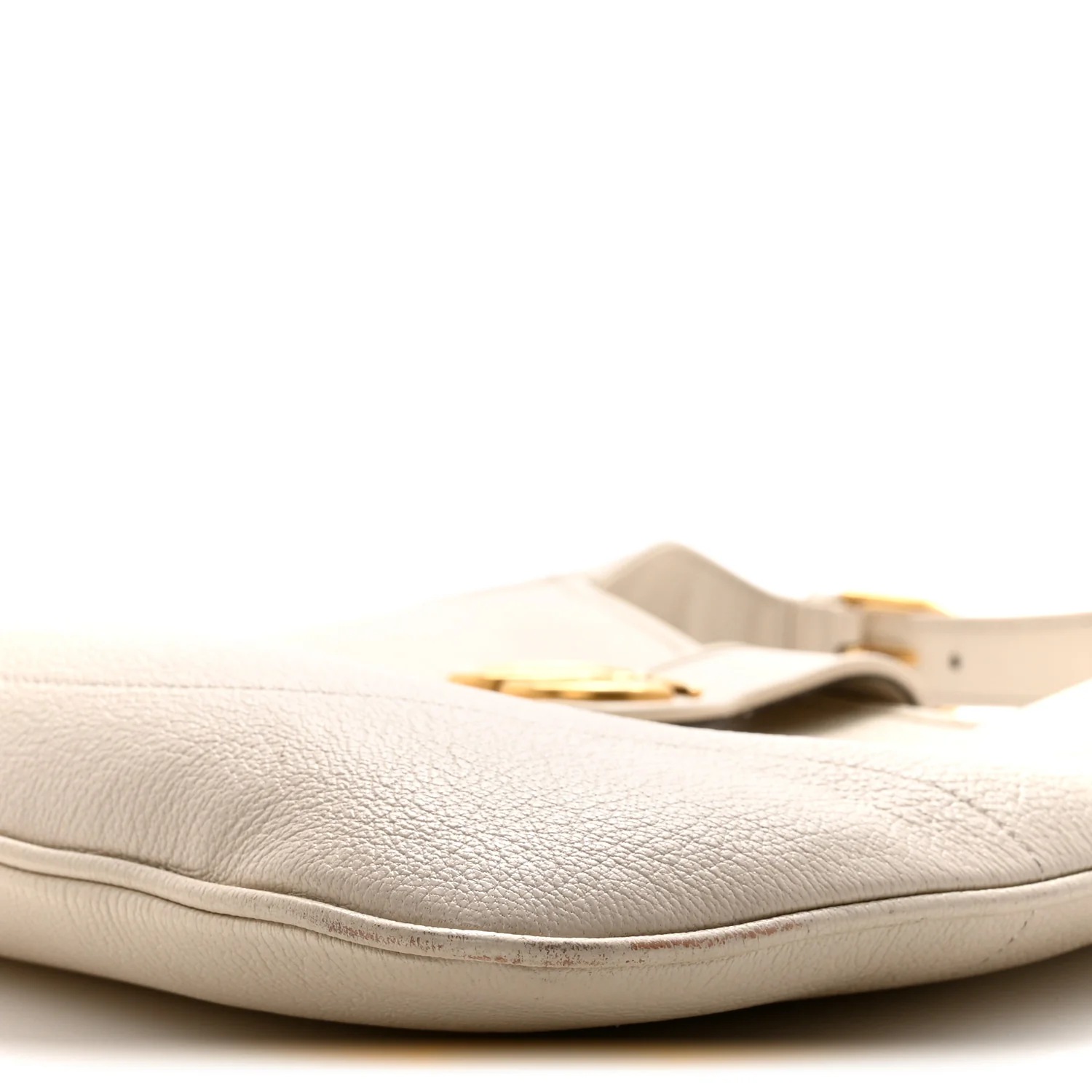 Goatskin Medium Aphrodite Shoulder Bag Mystic White - Image 10