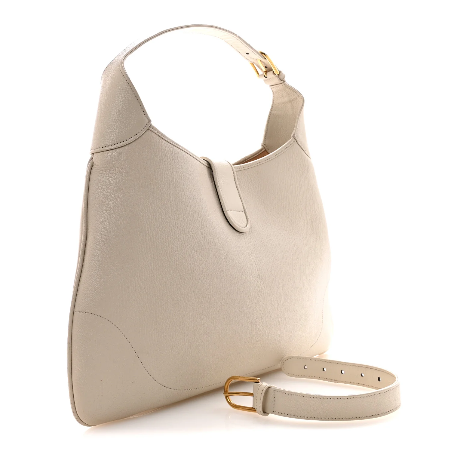 Goatskin Medium Aphrodite Shoulder Bag Mystic White - Image 3