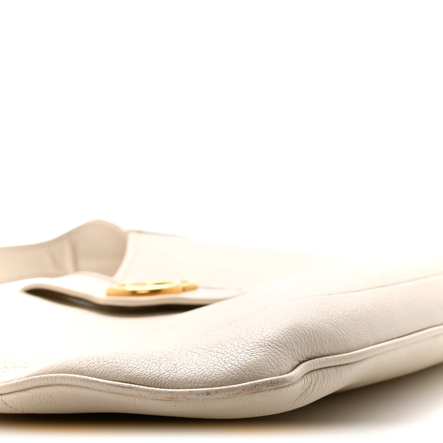 Goatskin Medium Aphrodite Shoulder Bag Mystic White - Image 9