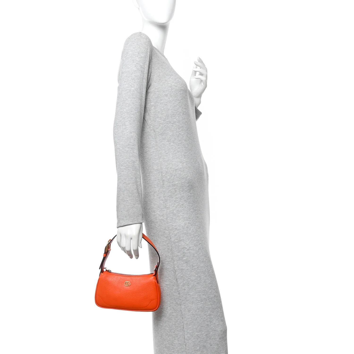 Goatskin Mini Aphrodite Shoulder Bag Orange - Image 2
