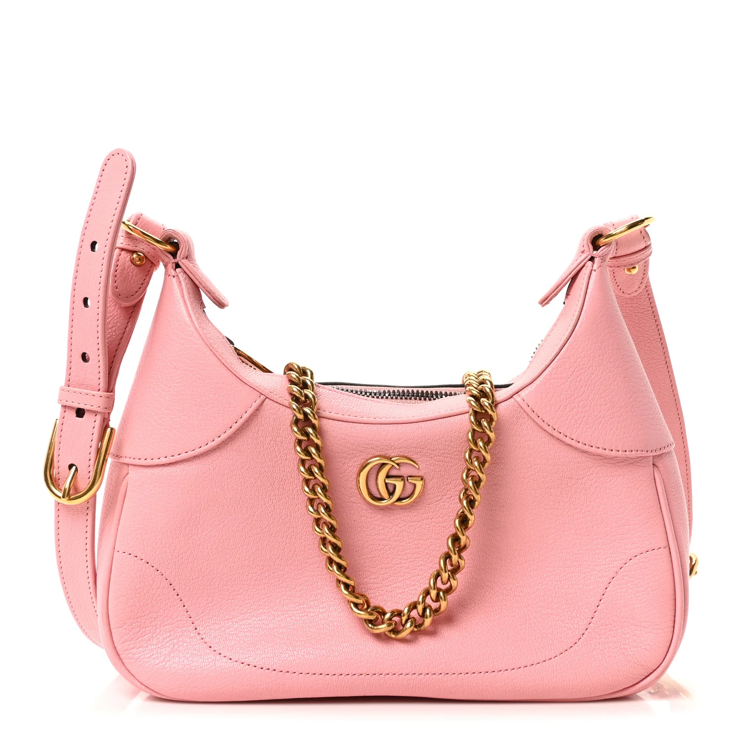 Goatskin Small Aphrodite Shoulder Bag Wild Rose