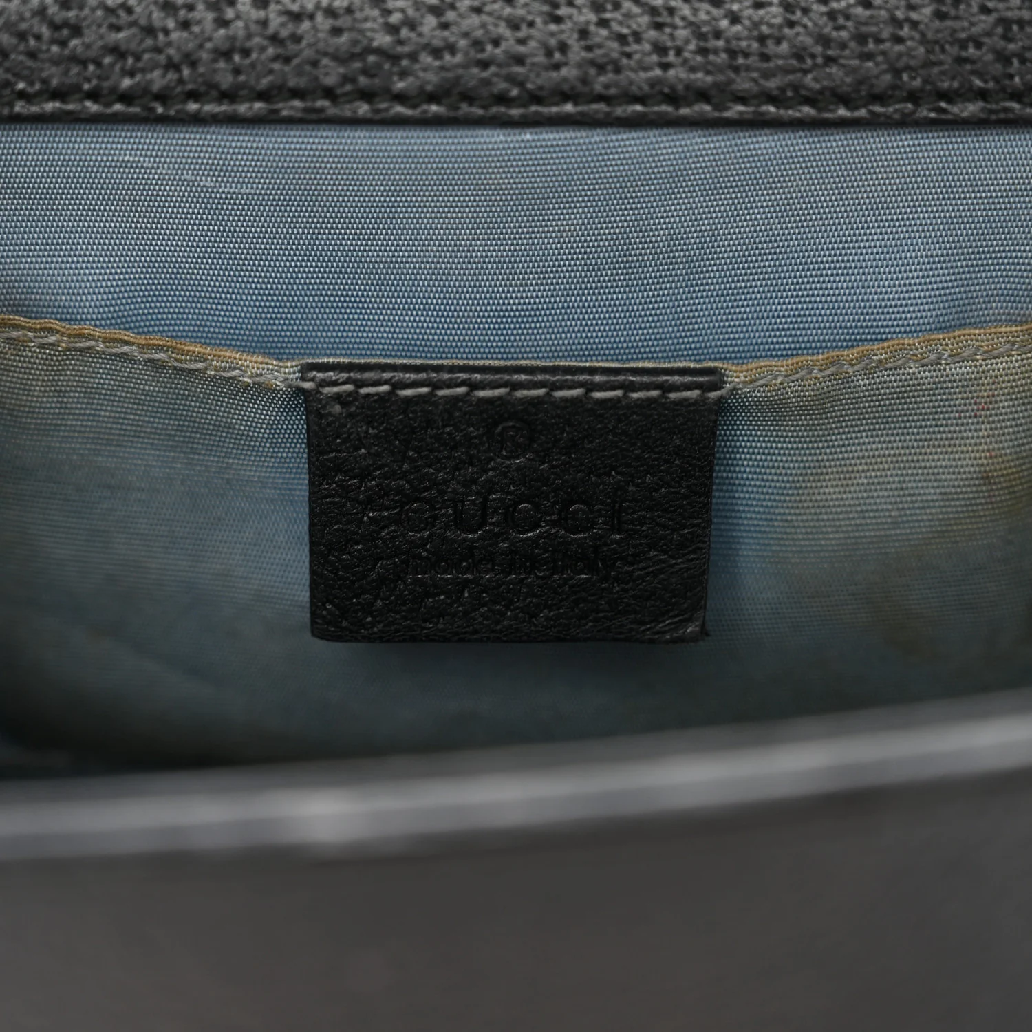 Grained Calfskin Bee Star Small Padlock Shoulder Bag Black - Image 6