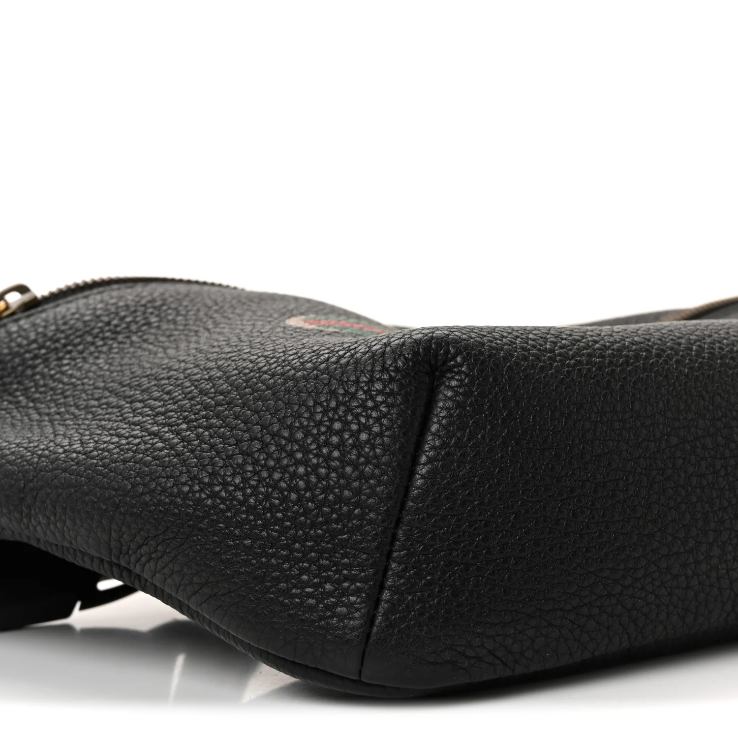 Grained Calfskin Logo Belt Bag Black - Image 9