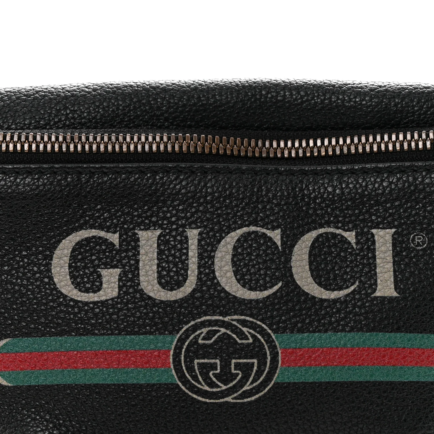 Grained Calfskin Logo Belt Bag Black - Image 8