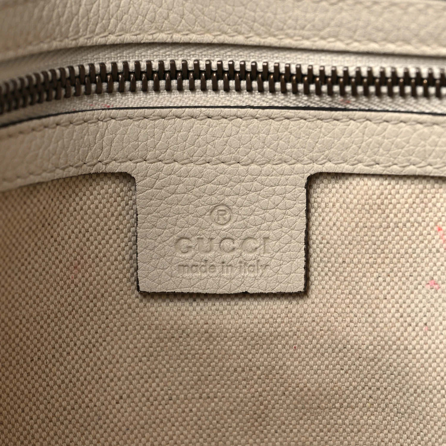 Grained Calfskin Logo Half Moon Hobo White - Image 6
