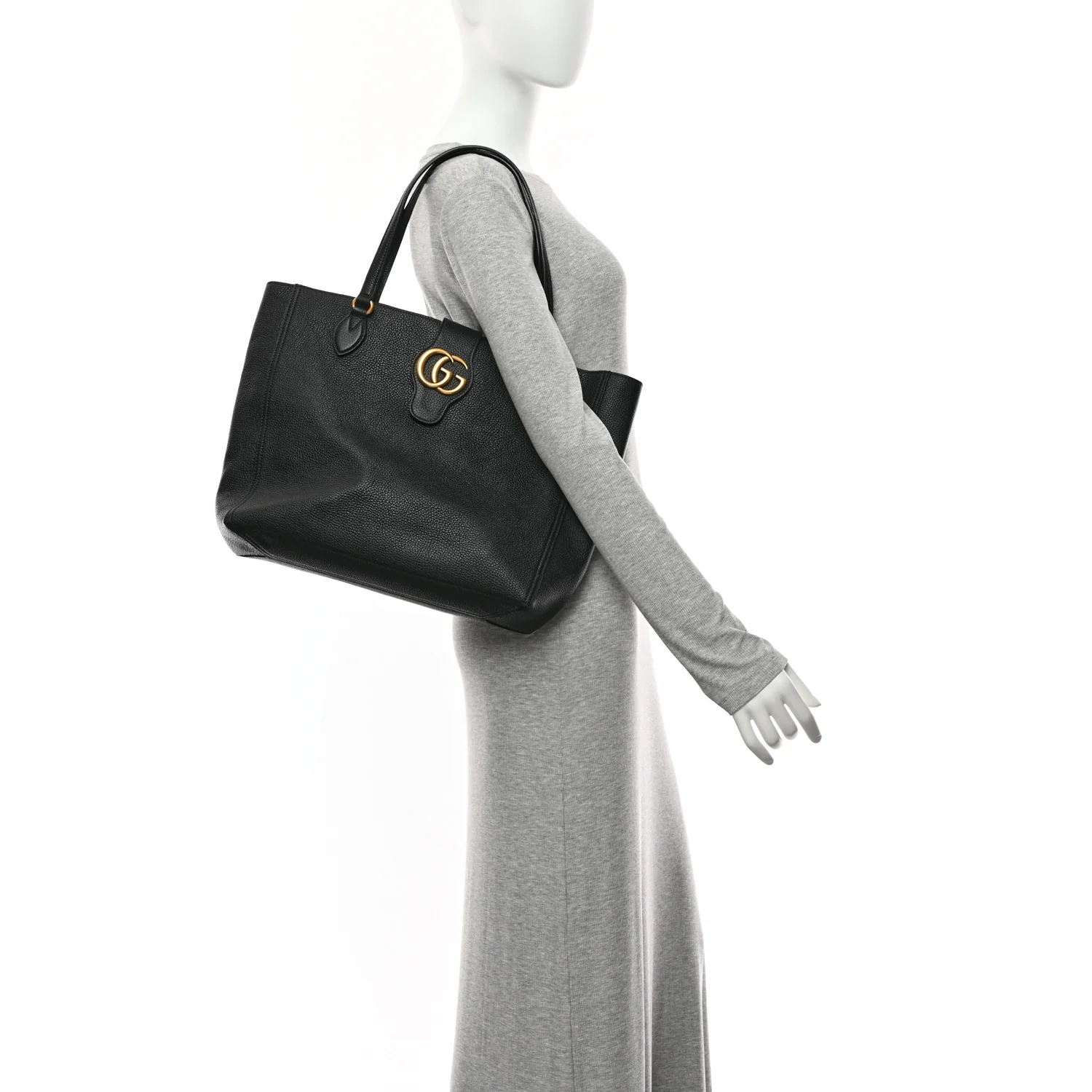 Grained Calfskin Small Dahlia Tote Black - Image 2