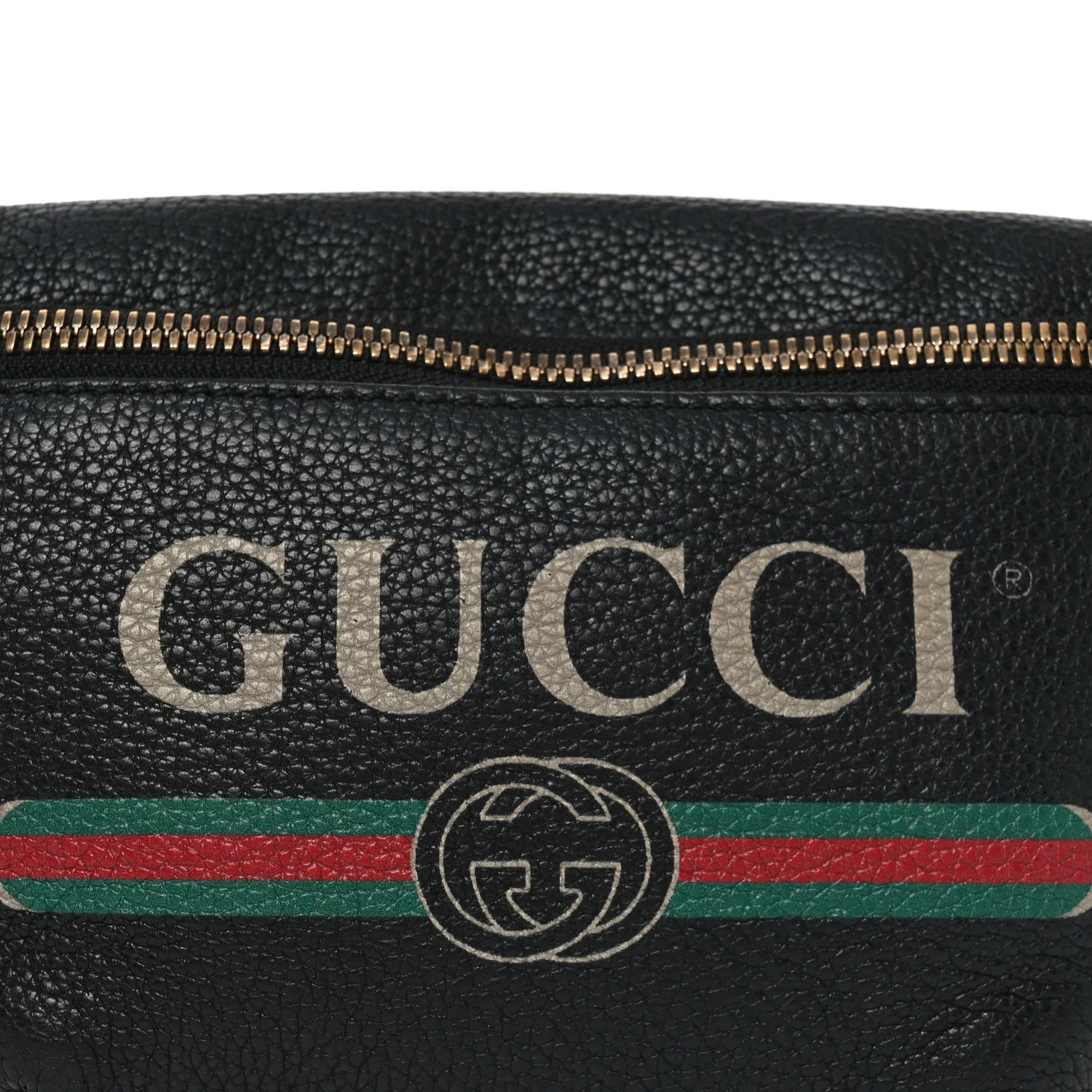 Grained Calfskin Small Logo Belt Bag Black - Image 8