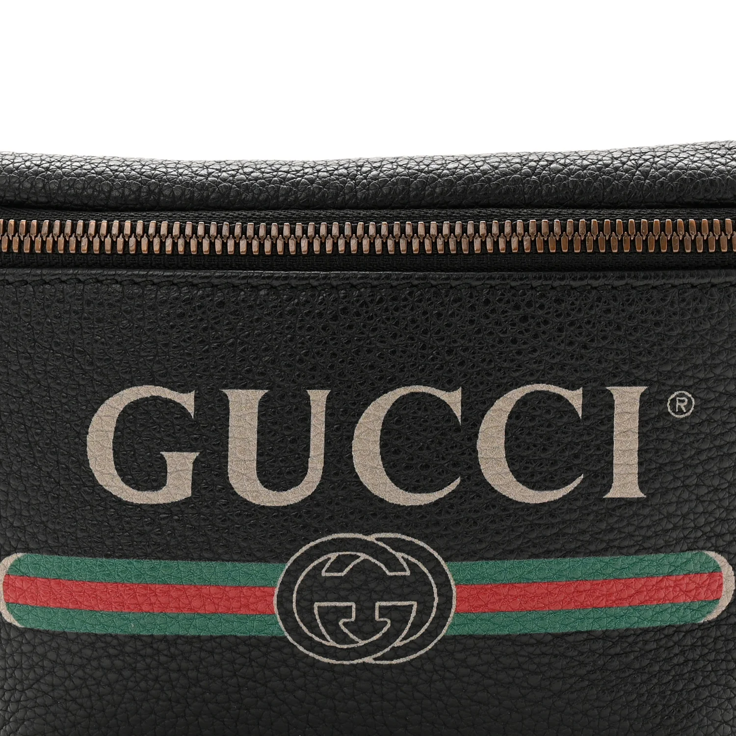 Grained Calfskin Small Logo Belt Bag Black - Image 8