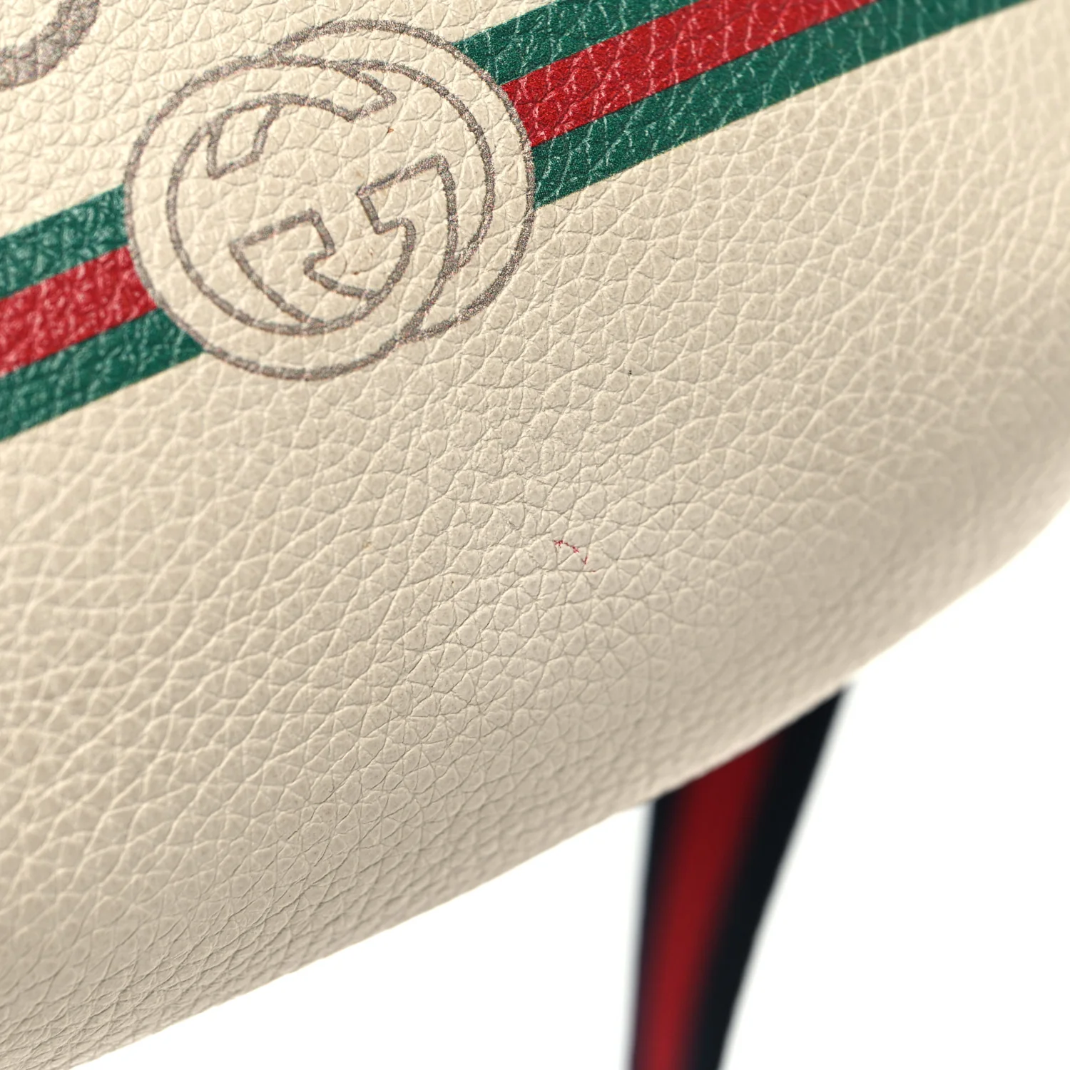 Grained Calfskin Small Logo Belt Bag White - Image 13