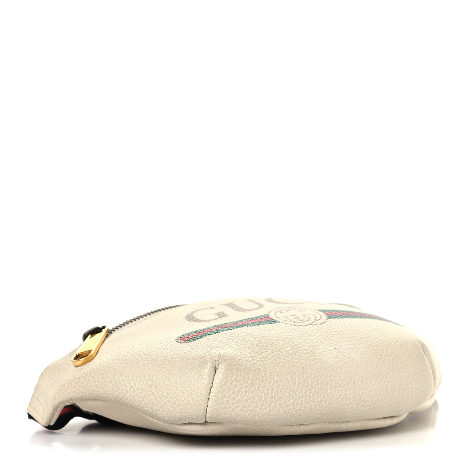 Grained Calfskin Small Logo Belt Bag White - Image 4