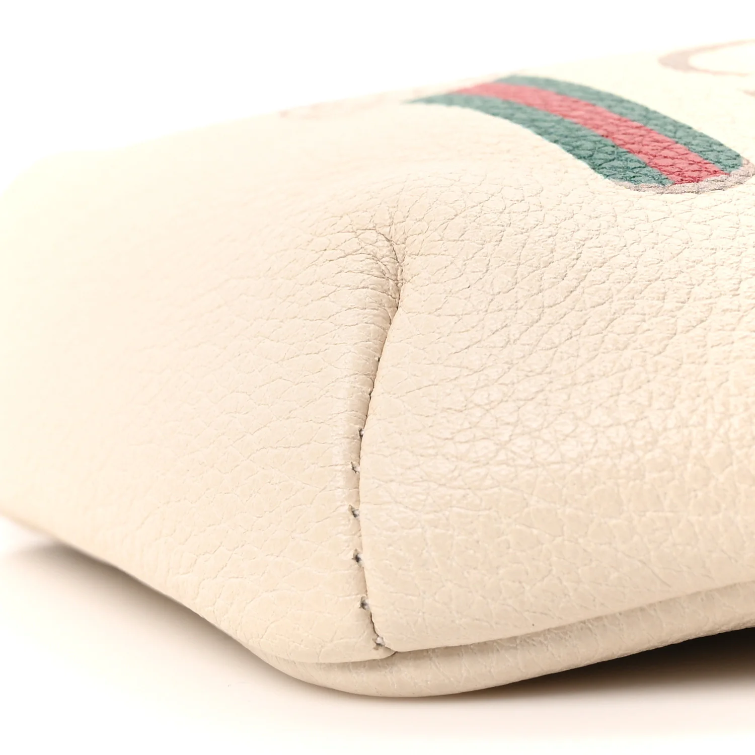 Grained Calfskin Small Logo Belt Bag White - Image 10