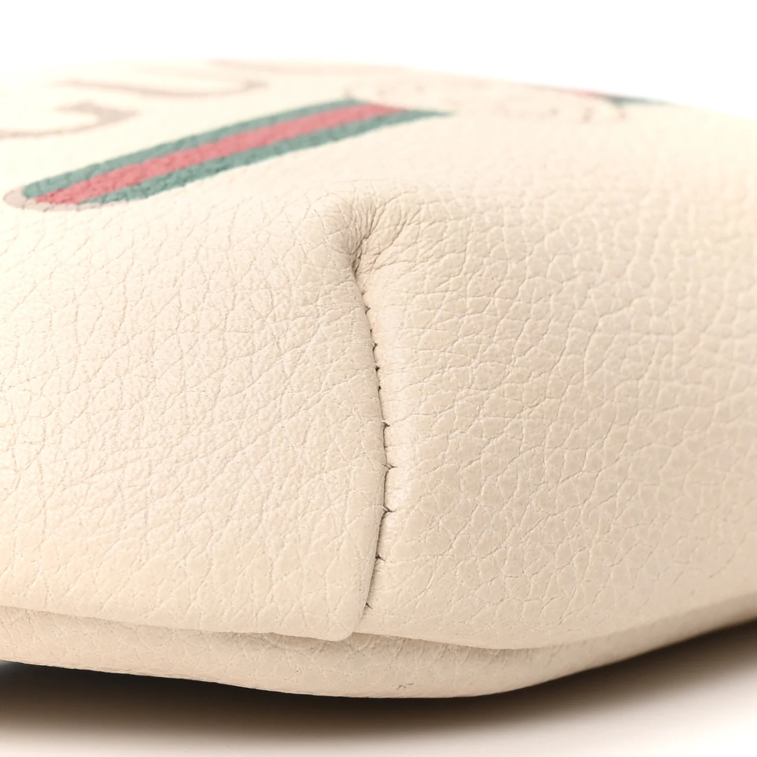 Grained Calfskin Small Logo Belt Bag White - Image 9