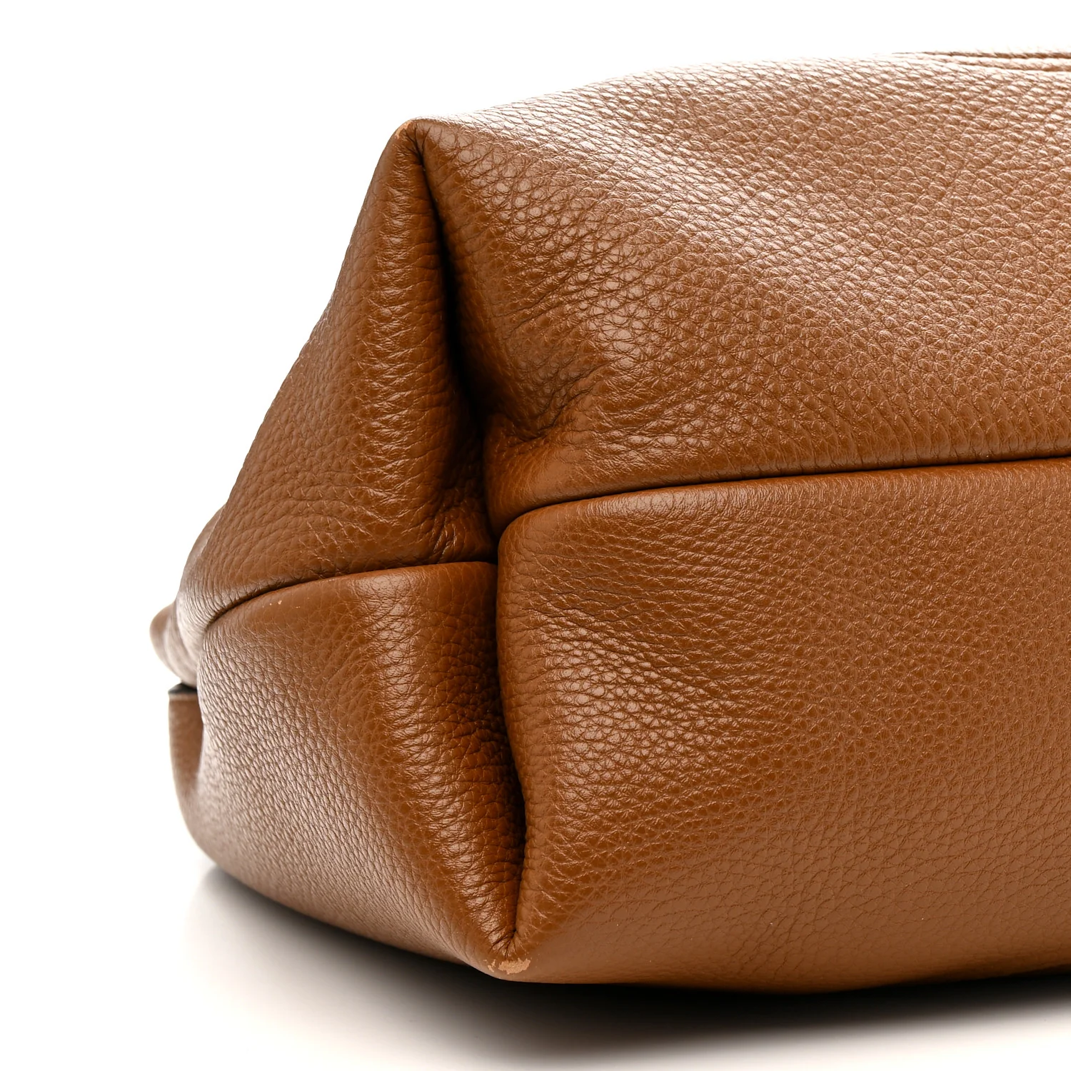 Grained Calfskin Softbit Maxi Shoulder Bag Brown - Image 10