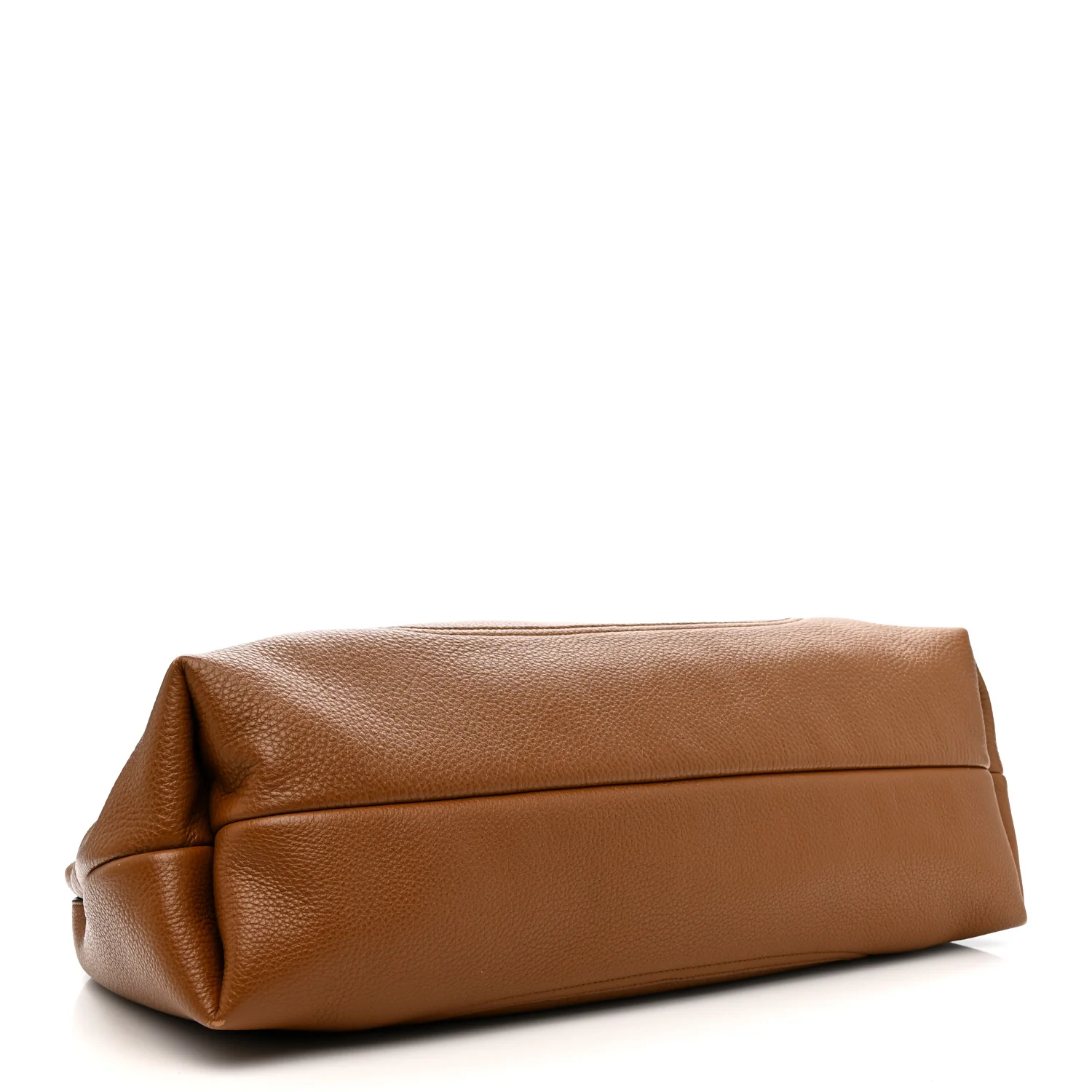 Grained Calfskin Softbit Maxi Shoulder Bag Brown - Image 5