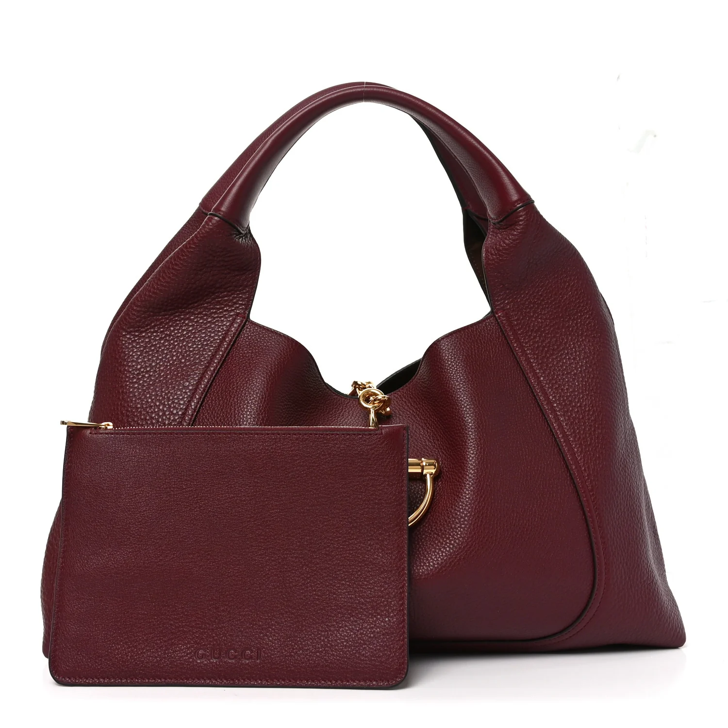 Grained Calfskin Softbit Maxi Shoulder Bag Rosso - Image 3