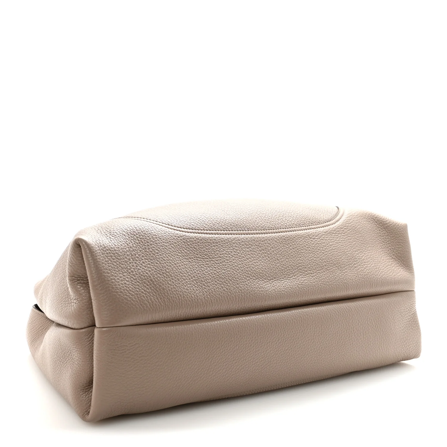 Grained Calfskin Softbit Maxi Shoulder Bag Taupe - Image 4