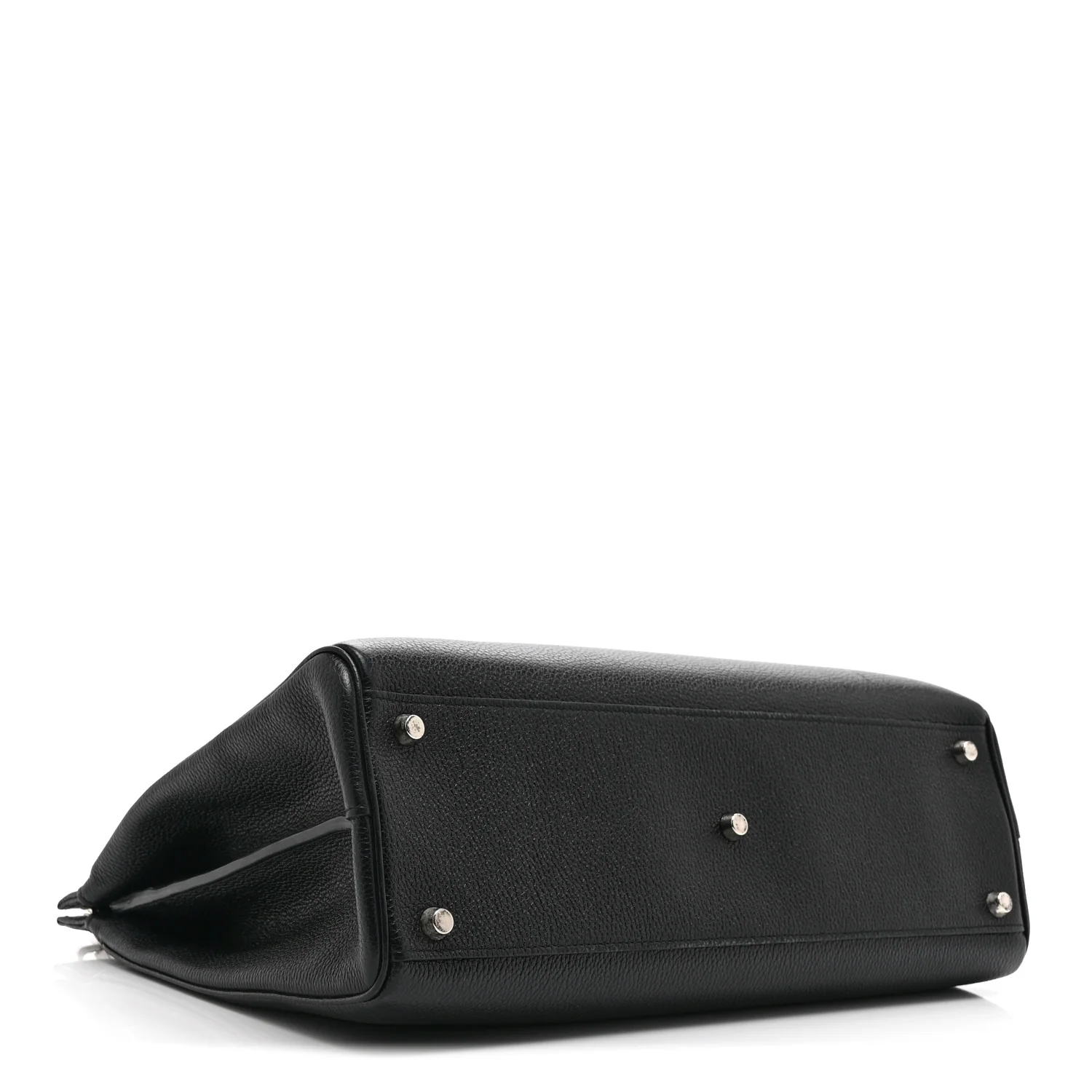 Grainy Calfskin Medium Zumi Top Handle Bag Black - Image 4