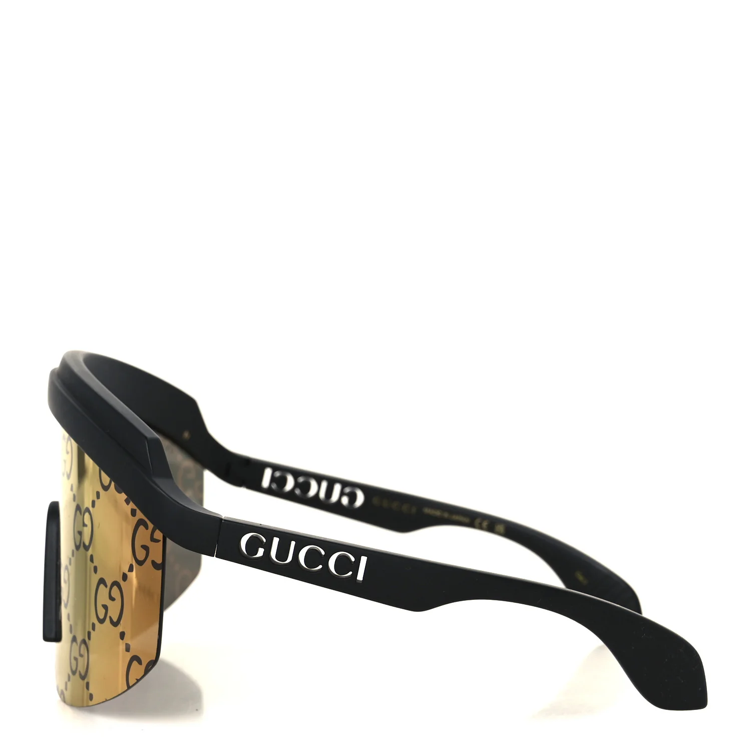 Guccissima Acetate Mask-Frame Sunglasses GG1477S Black - Image 3