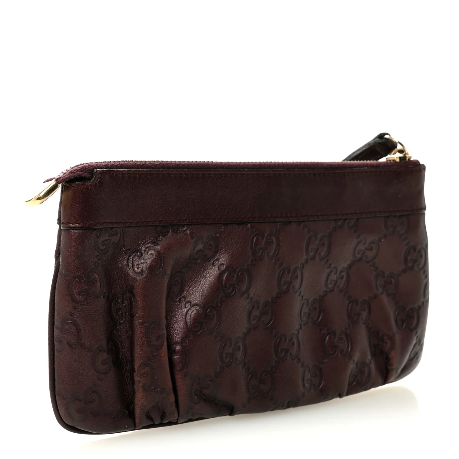 Guccissima D Gold Wristlet Bordeaux - Image 3